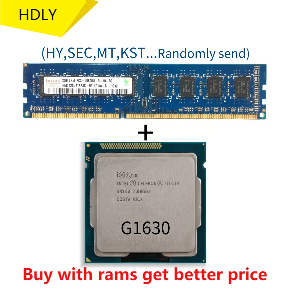 

DDR3 2G 1333 МГц с G1630 ЦПУ процессор 2,8 ГГц 2M кэш LGA 1155 G1630 ЦП