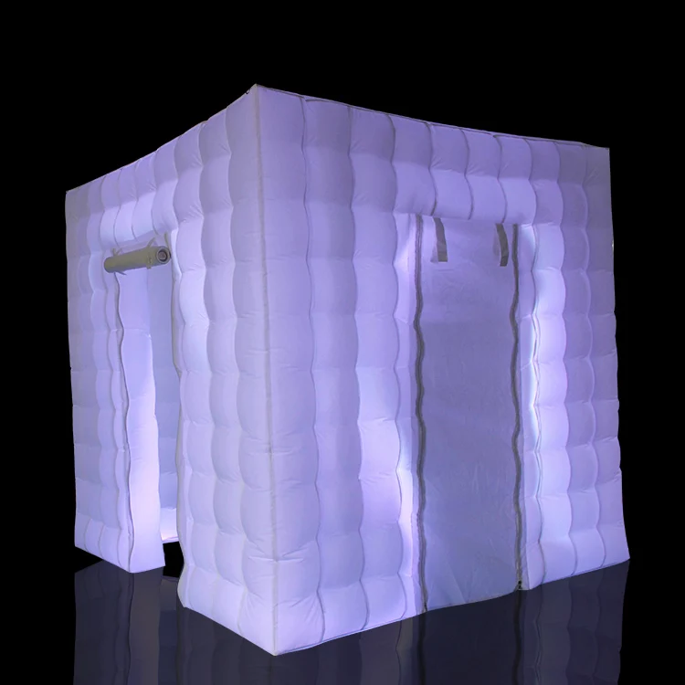 2 двери светодиодное освещение Свадебный куб надувная фотобудка корпус палатка