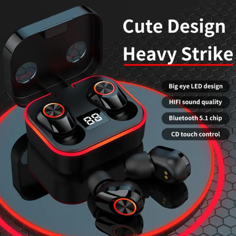 

Новинка 2022, TWS наушники bluetooth, Беспроводные сенсорные наушники со сканером отпечатков пальцев, наушники-вкладыши со светодиодный ным экрано...