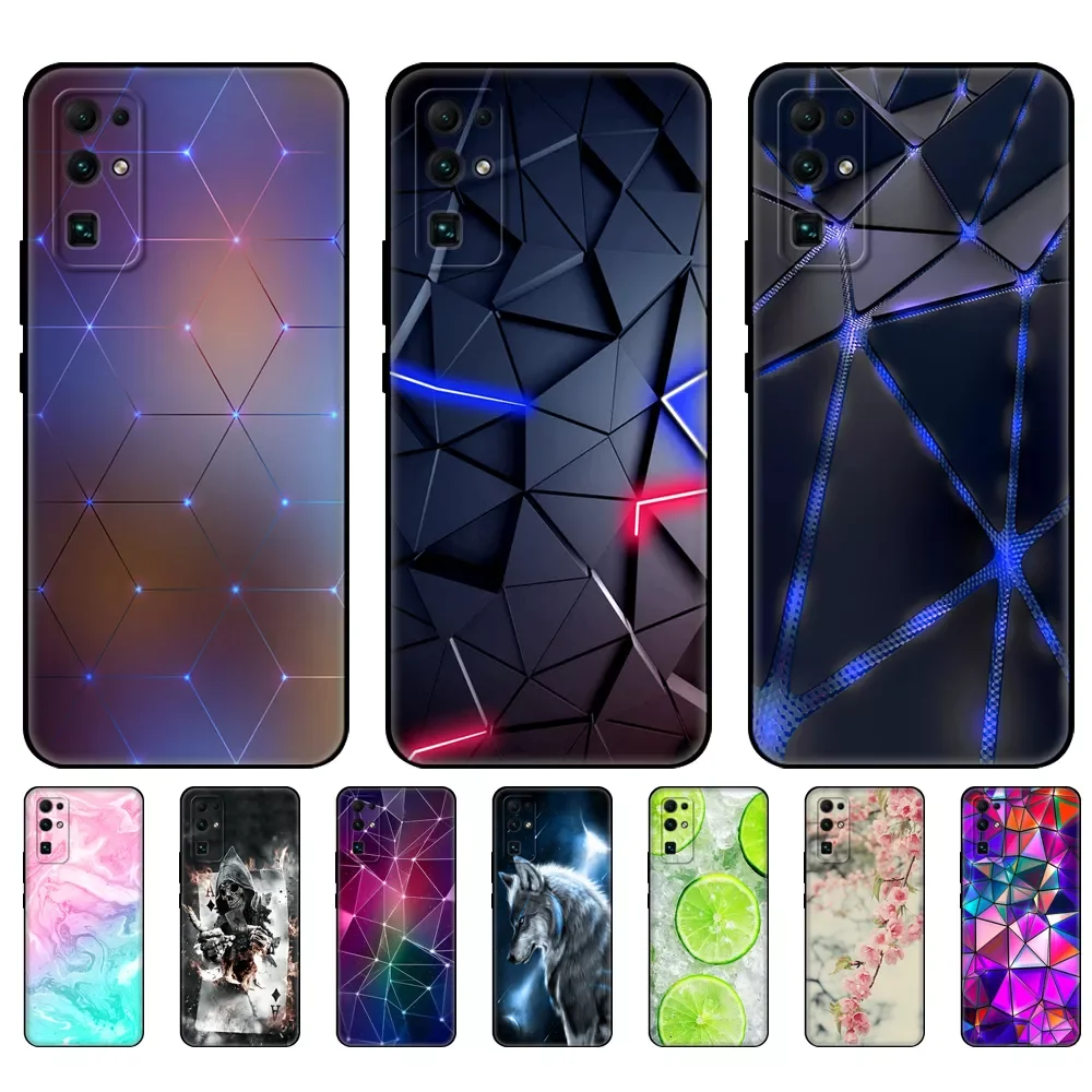 

For 30 Case 6.53 inch -AN10 Soft Silicon TPU Back for Honor 30 Pro Plus Cover 30 Bumper black tpu case