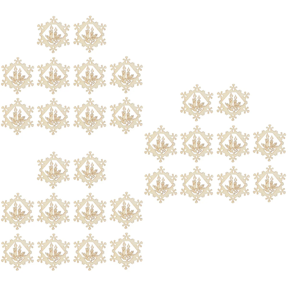 

30 Decorations Hallow Out Decorative Snowflake Ornaments Crafts Hanging for Christmas Xmas Home