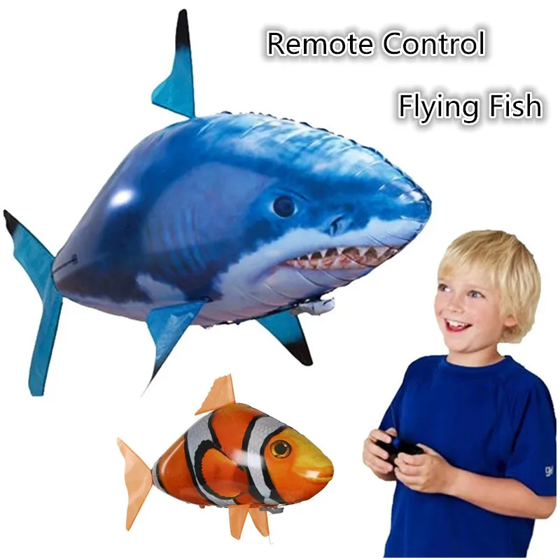 

Toys Remote Control Shark Air Swimming Fish Infrared RC Flying Air Balloons Clown Fish Toy Party Decoration RC Animal Model