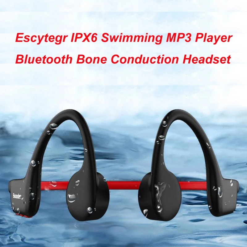 

IPX6 Водонепроницаемый MP3-плеер, Bluetooth-гарнитура, наушники 16 ГБ, спортивные музыкальные плееры, беспроводные наушники с реальной костной прово...