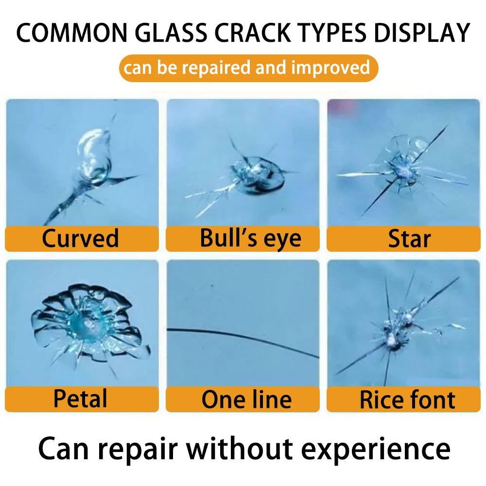 Инструмент для ремонта автомобильного лобового стекла DIY Window Tools Glass Curing Glue Auto Scratch Crack Restore Kit новый.