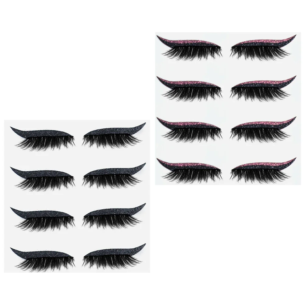 

8 Pairs Sexy Eyelash Eyeliner Sticker Female Beauty Eye Makeup Sticker Decor