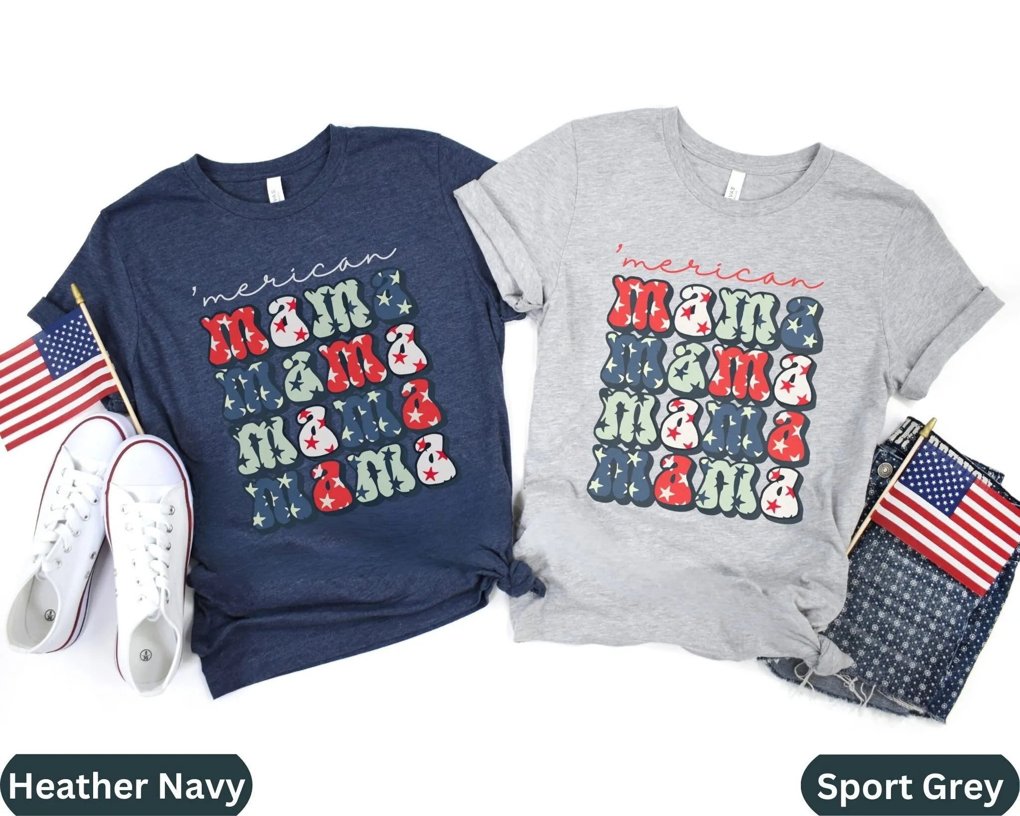 Футболка Merican Mama американская мама подарок для мамы наряд вечеринки в честь