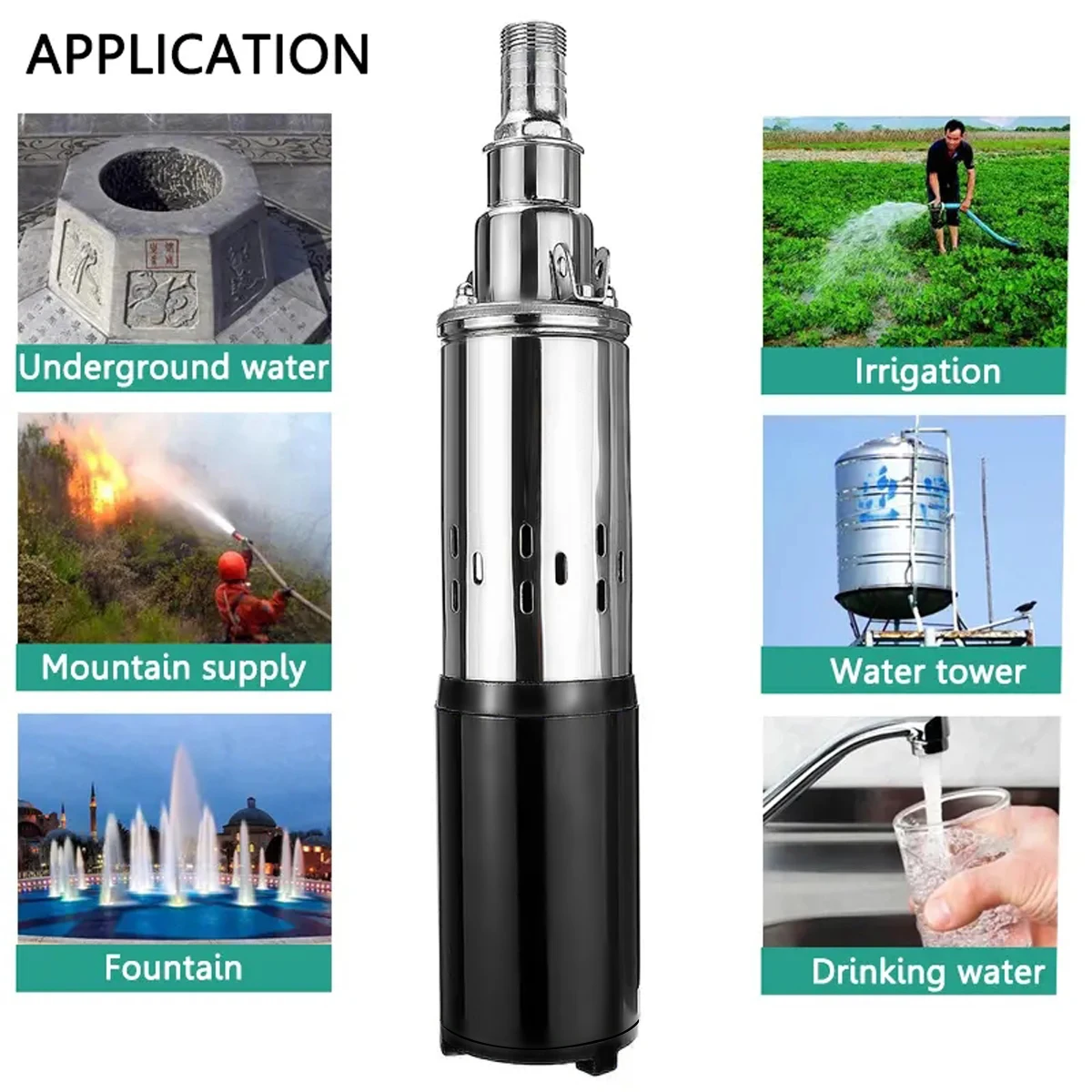 Погружной водяной насос SHYLIYU на солнечной батарее для глубоких скважин высокого