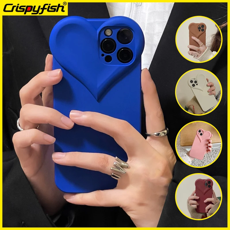 Модный крутой черный чехол для телефона с сердечками iPhone 14 13 Pro Max 12 11 XR XS 7 8 Plus