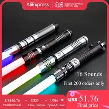 TXQSABER Laser Lightsaber RGB 16 Sets Soundfonts Snpixel Smooth Swing Heavy Dueling Gesture Control FOC Laser Neo Pixel Toys