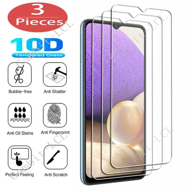 Защитное стекло закаленное для Samsung Galaxy A10/A11/A12/A20/A30/A31/A32/A40/A41/A42/A50/A51/A52/A70/A71 3 шт.
