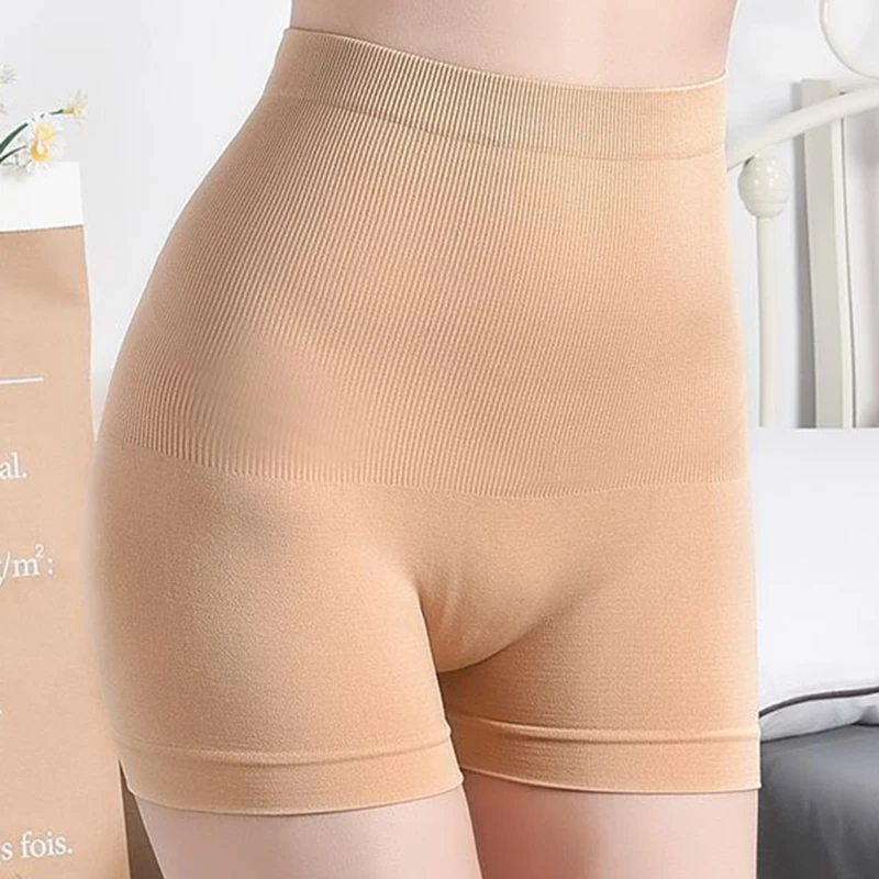 

Women Safety Short Pants 2022 New Fashion Seamless High Waist Underwear Boyshorts Summer Ladies Trendy Slimming Shape Panties