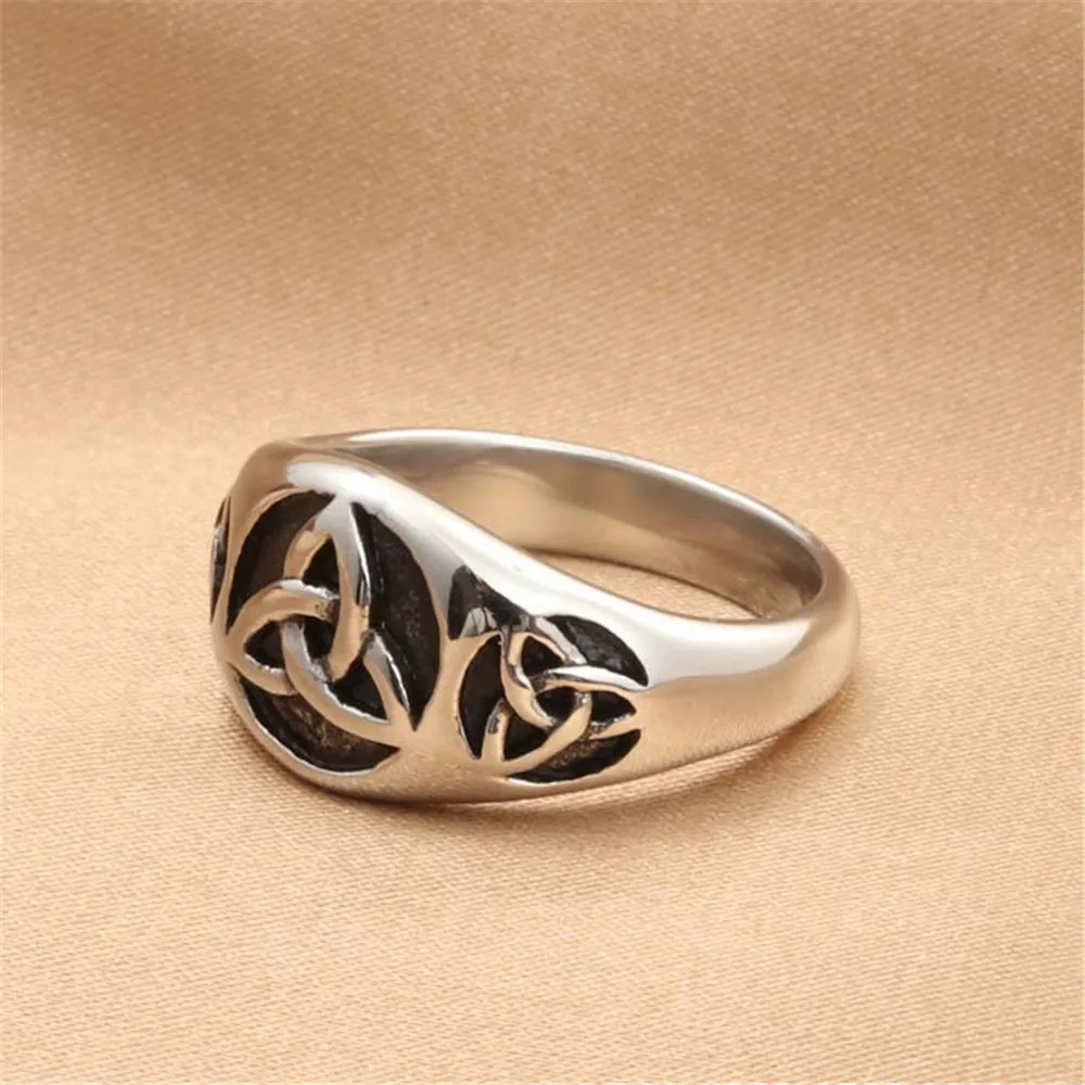 

Men's Vintage Titanium Simple Viking Totem Ring Jewelry Gift Size 7-13