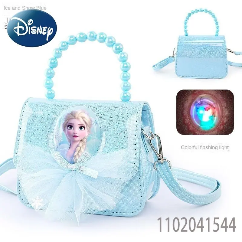 Disney Kids Crossbody Bag for Girls Cute Mini Pink Blue Frozen Tote Bag Luxury Designer Hand Bag  Girls Bag Free Shipping