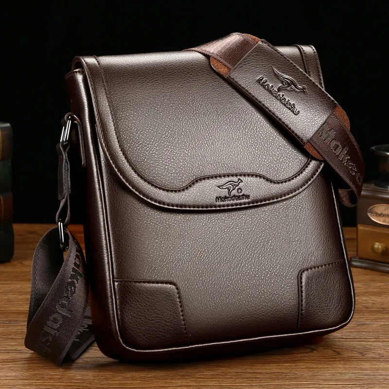 Мужская сумка-кенгуру из искусственной кожи