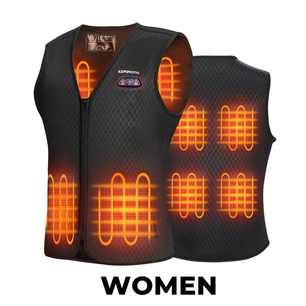 

KEMIMOTO мотоциклетный жилет с подогревом, мужской жилет, женский, 6, теплый USB-зон с подогревом, электрический для зимнего спорта на открытом воздухе, катания на лыжах, рыбалки