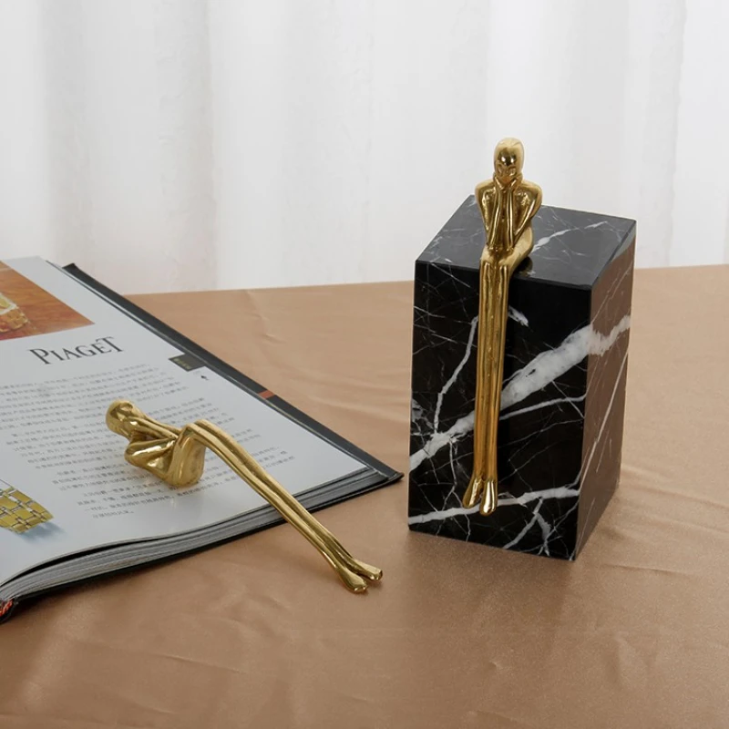 Латунная ручка для ящика мебельные ручки в форме мыслителя кухонного шкафа