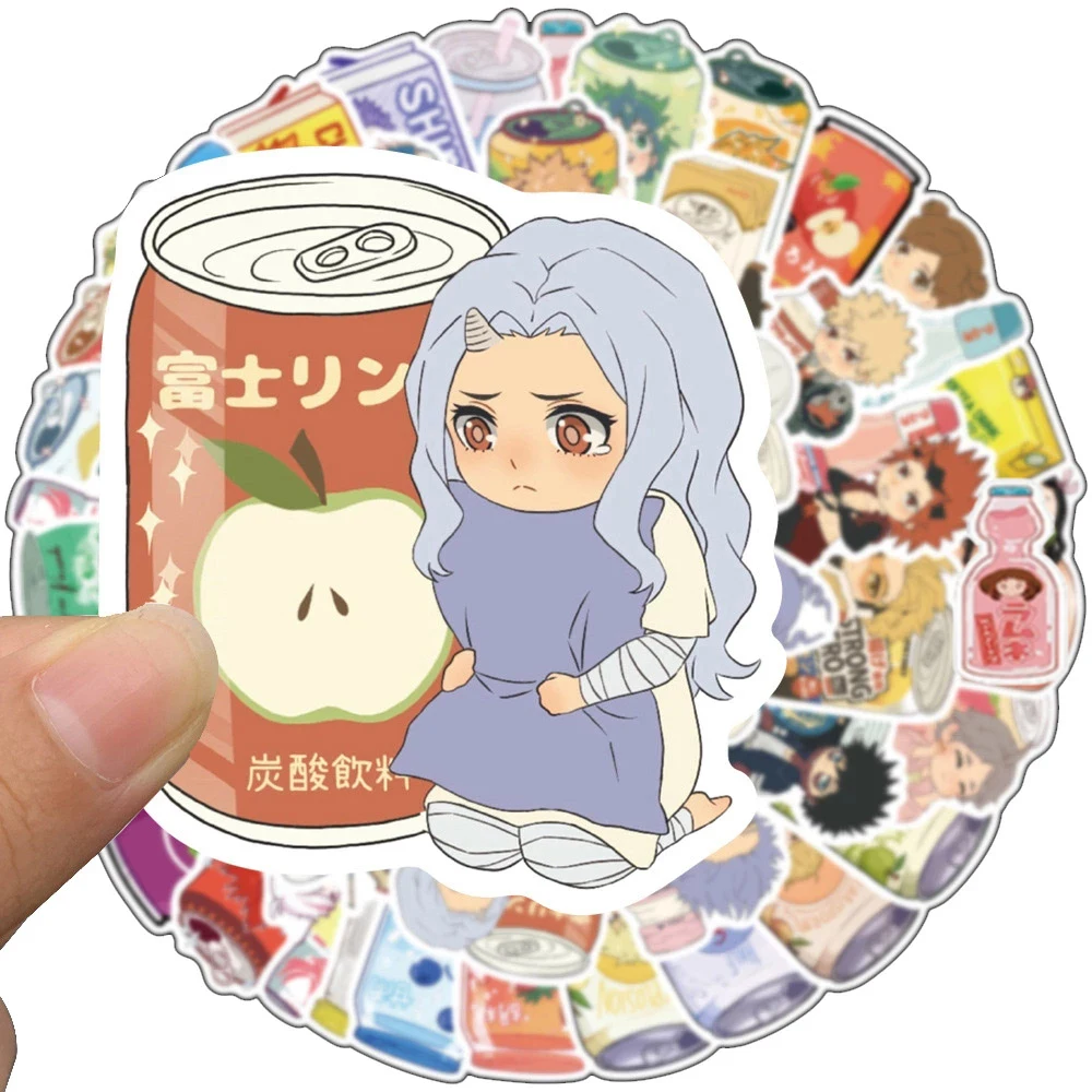 103050pcs cute mix anime drinks cartoon stickers demon slayer genshin impact phone guitar luggage bike graffiti sticker toys free global shipping