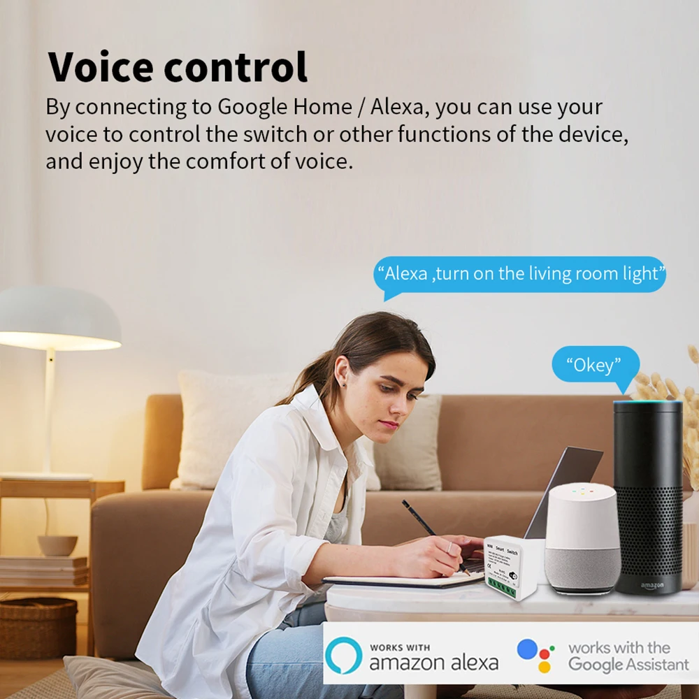 Tuya Zigbee Mini Smart Switch Модуль 16A 2-полосное управление Приложение Life Голосовое Работает