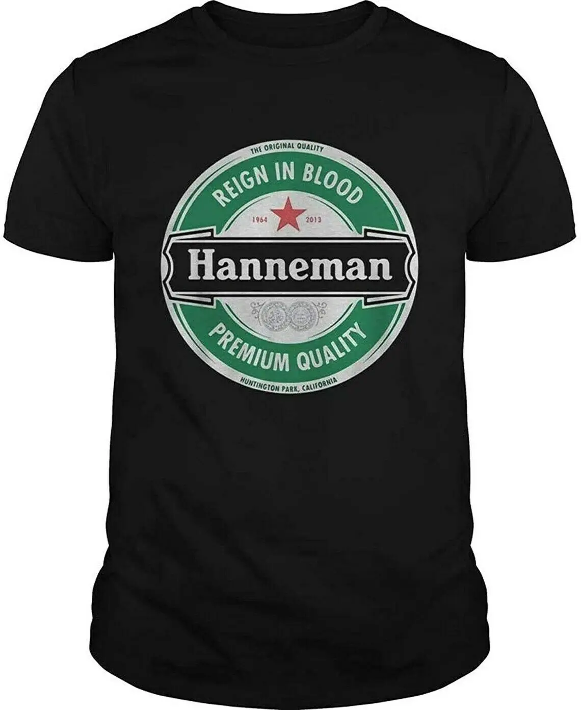 

Hanneman Reign in Blood Jeff Hanneman Slayer Premium Quality T Shirt Full Size