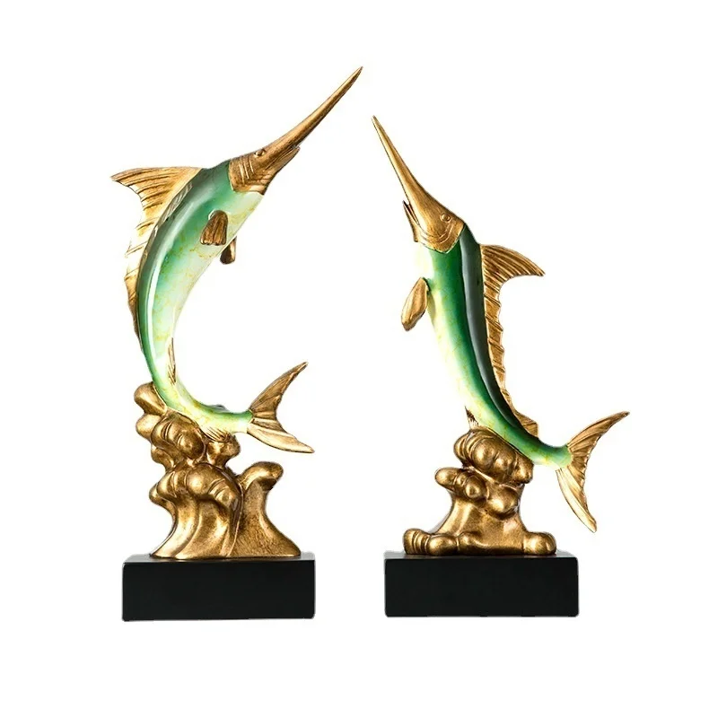 Европейское украшение в виде рыбы-меч пара домашних мягких украшений для