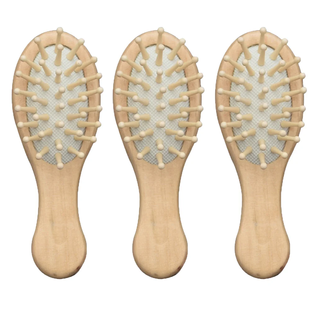 

Brush Hair Comb Wooden Hairbrush Paddlebristle Detangling Detanglercombswomen Cushion Scalp Round Wood Airbaby Anti Static