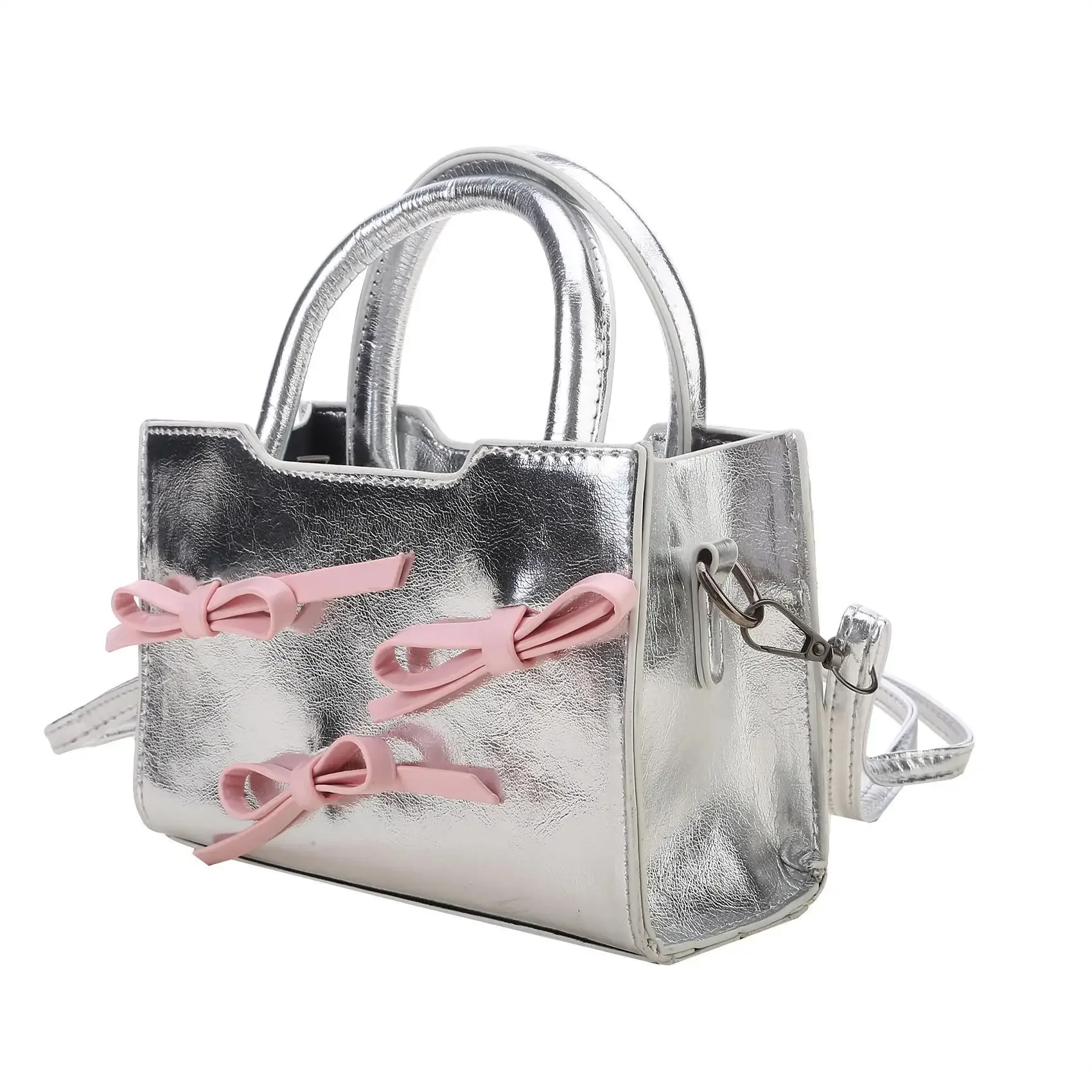 Новая текстурная ручная сумка с бантом для женщин через плечо на одно в западном