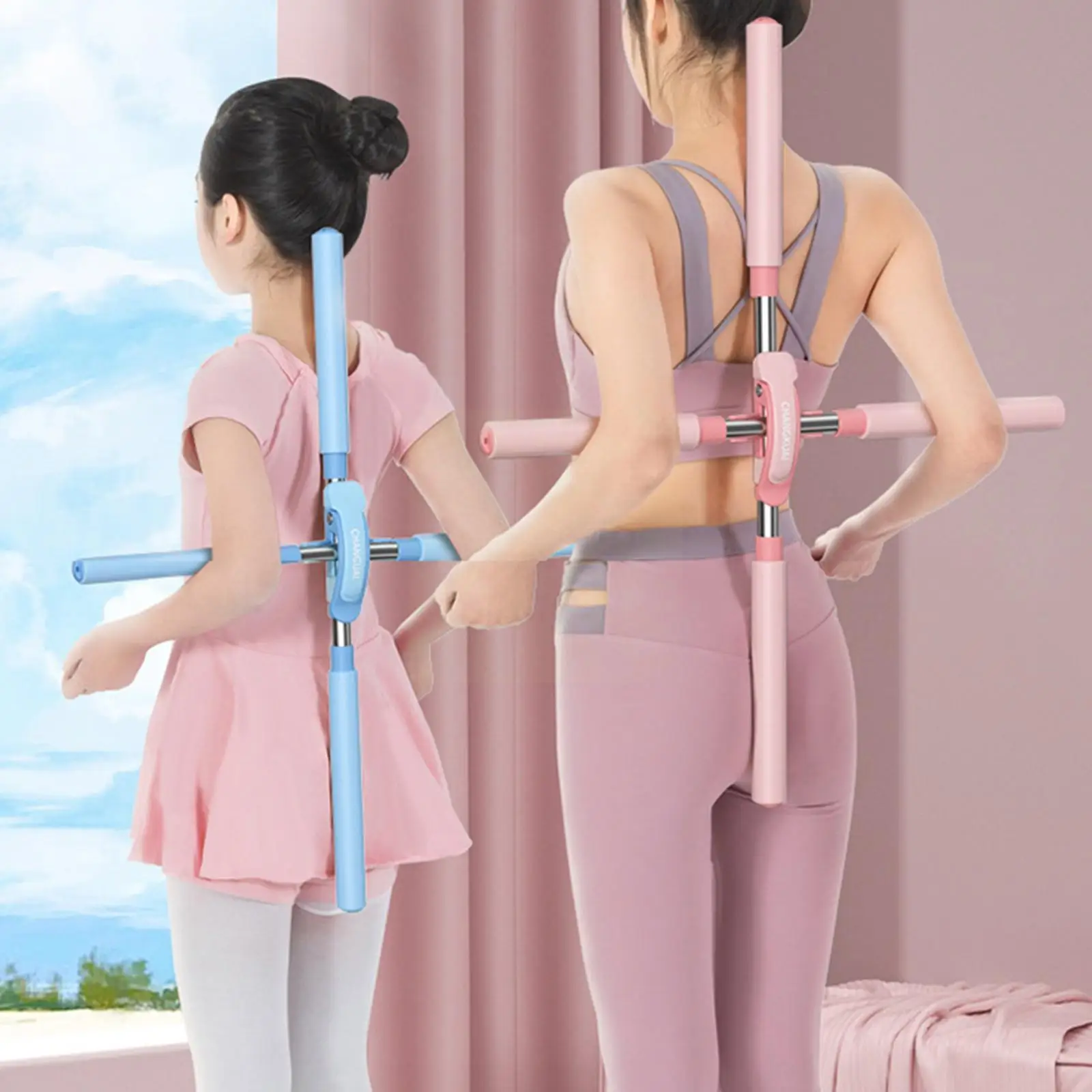 

Adjustable Yoga Sticks Stretching Tool Hunchback Corrector Back Yoga Shoulder Beauty Accessories Stick Open Corrective Shap K5K9