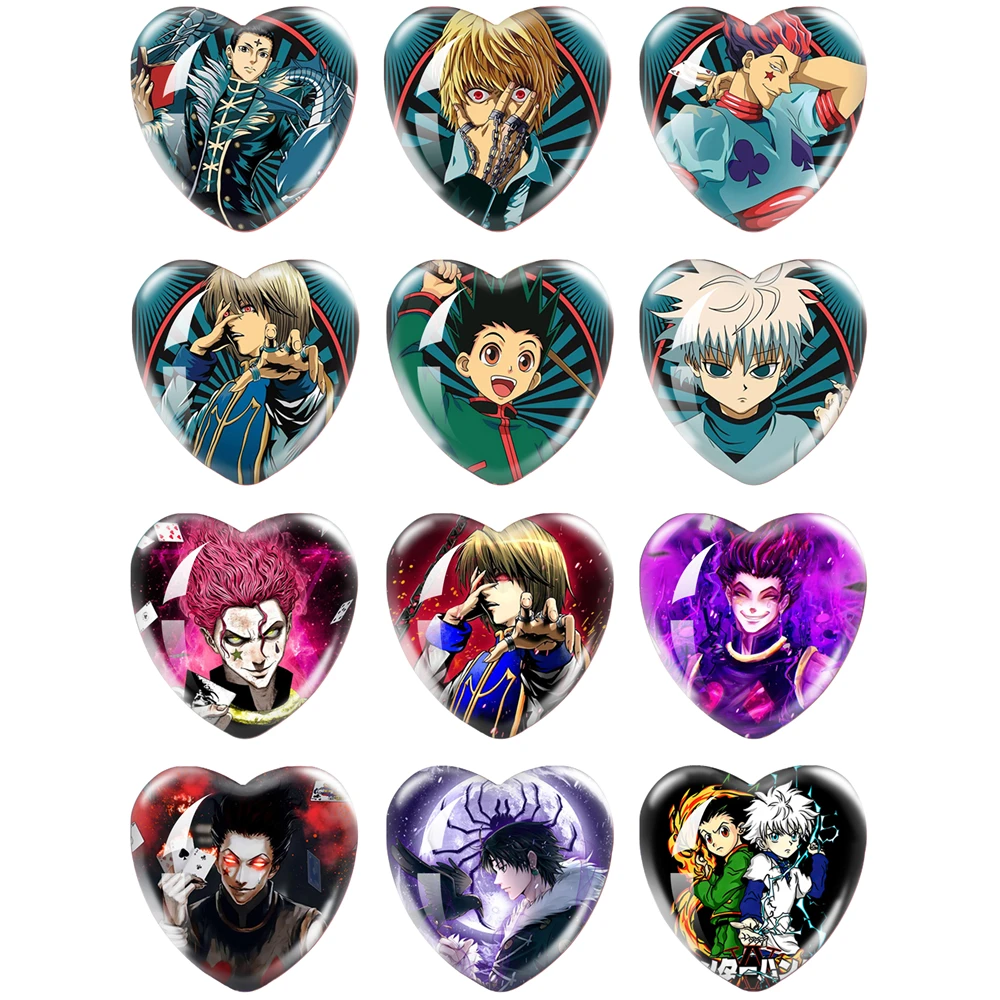 Японское аниме Hunterxhunter 12 шт./комплект 16 мм-40 мм Сердце фото стекло кабошон