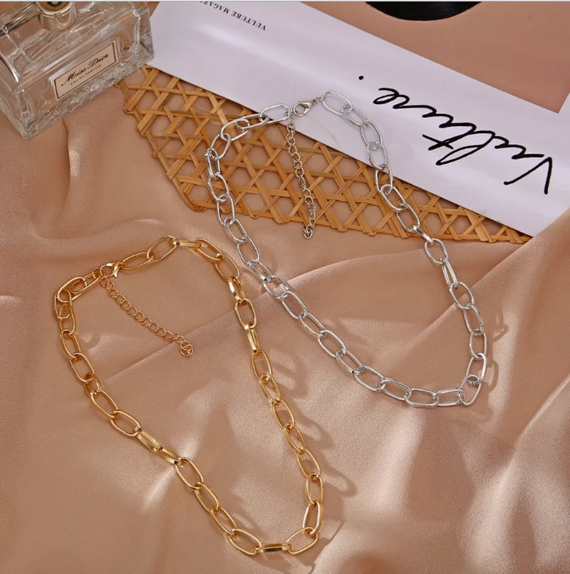 

Gold Necklace Clavicle Chain New Simple Punk Jewelry for Women