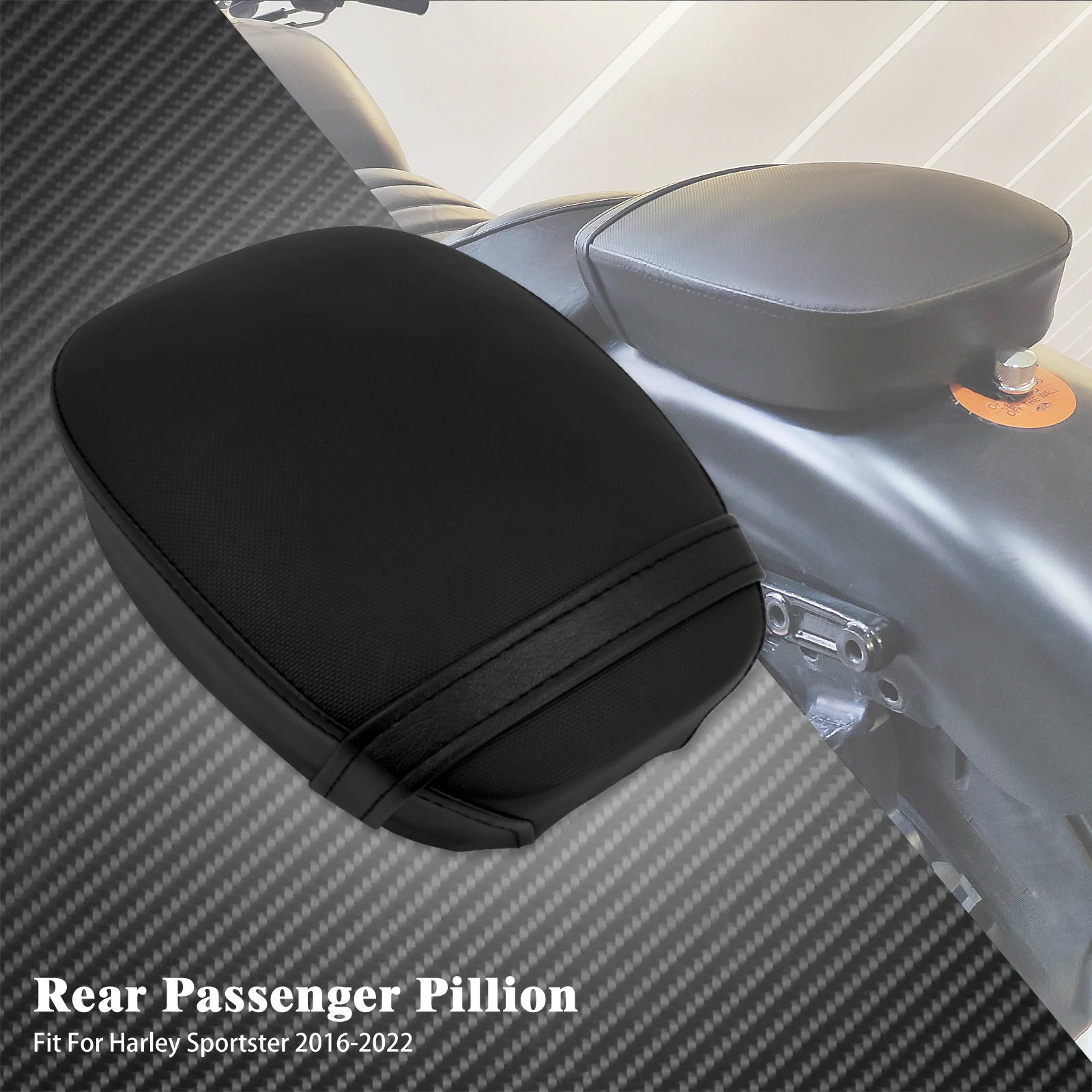 

Подушка для заднего сиденья мотоцикла, подушка для пассажирского седла для Harley Sportster 48 XL883 XL1200 2004-2015 2016-2022, сиденье для заднего сиденья черного цвета