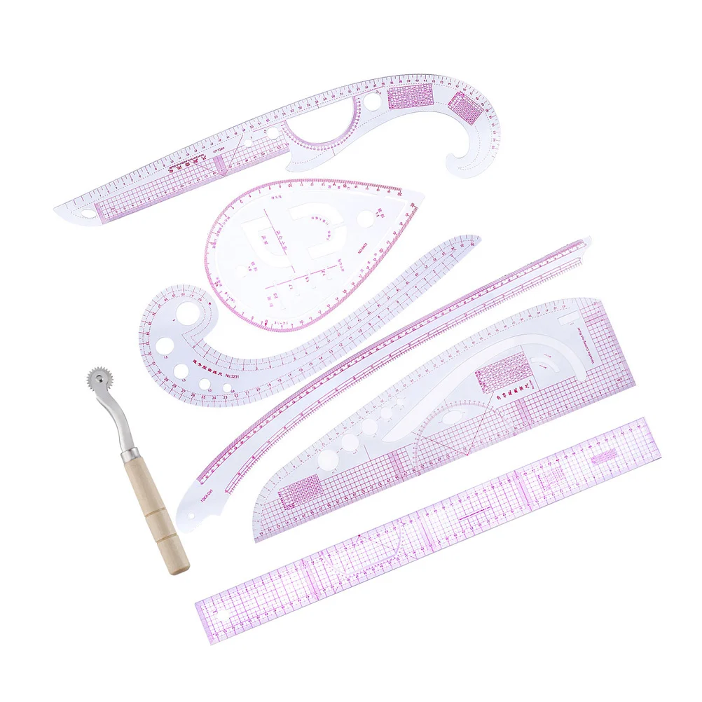 

Ruler Rulers Curve Tailor Sewing Dressmakers Pattern Template Design Tools Set Measuring French Bendable Measure Stencil Marking