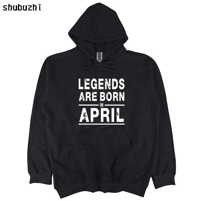 

autumn spring sweatshirt Legends are born in April Round Neck Men's shubuzhi hoody Creative Letter hoodie euro size sbz4493