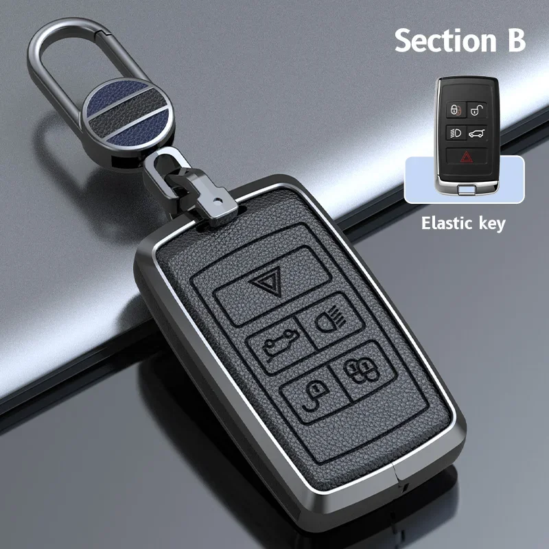 

Чехол для автомобильного ключа из цинкового сплава из воловьей кожи для Land Rover Range Rover Sport Velar Evoque Freelander2 Discovery Jaguar XF XJ XJL XE