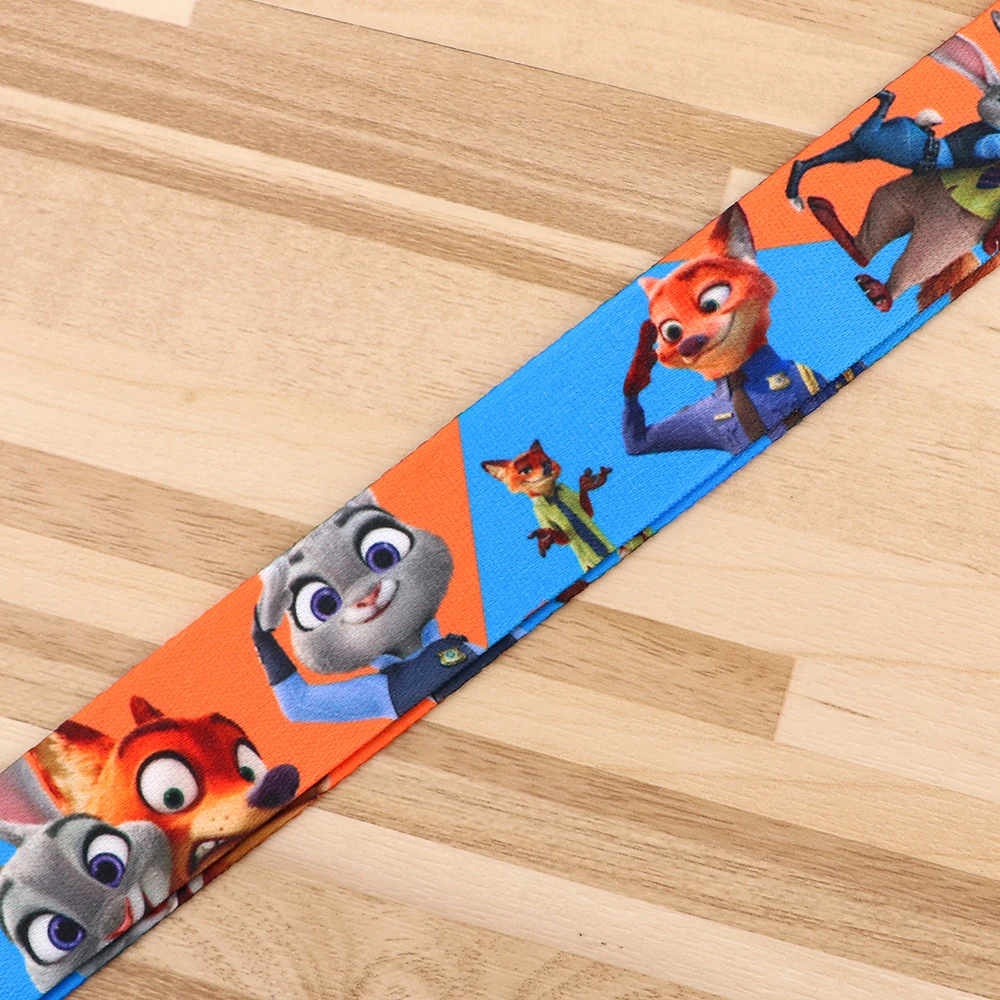 YQ978 шнурок с изображением зверополис мультяшный кролик лиса животное