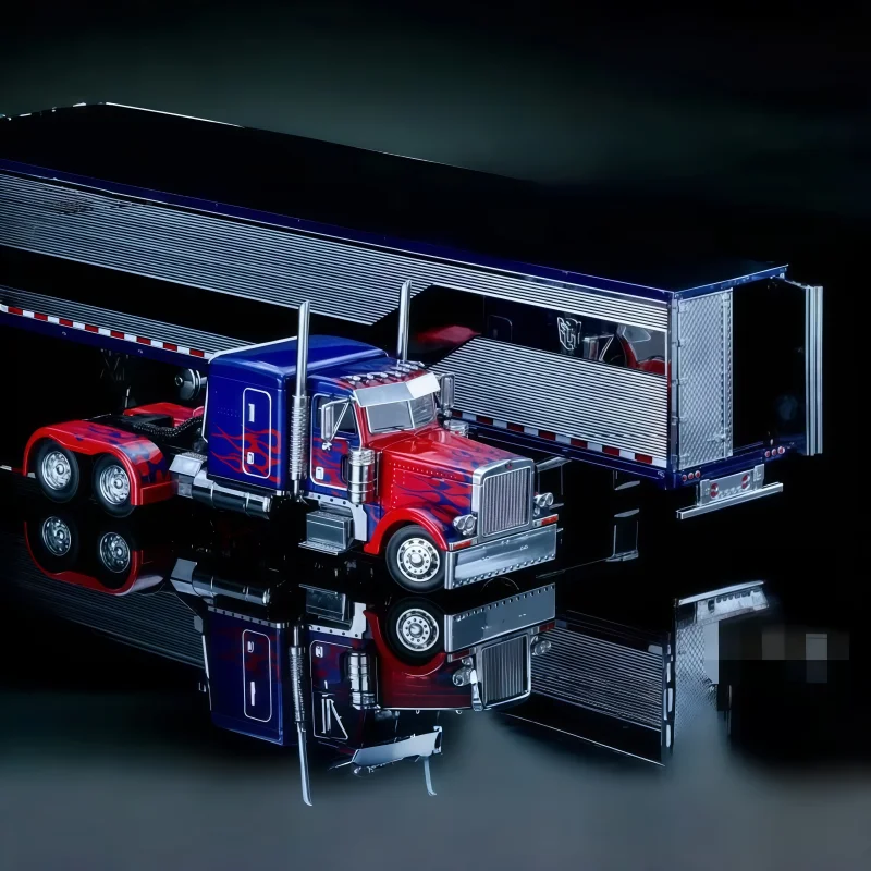 Фото Масштабная модель 1:64, 596ptimus Prime Truck Peter, выставочная серия, литая под давлением статическая миниатюрная машинка из сплава, модная коллекционная игрушка для демонстрации. №2