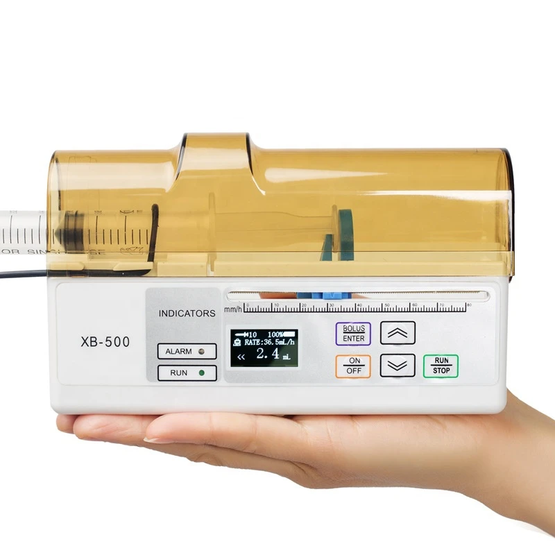 

Hot sale cheap thalassemia LCD displayer AA battery syringe pump