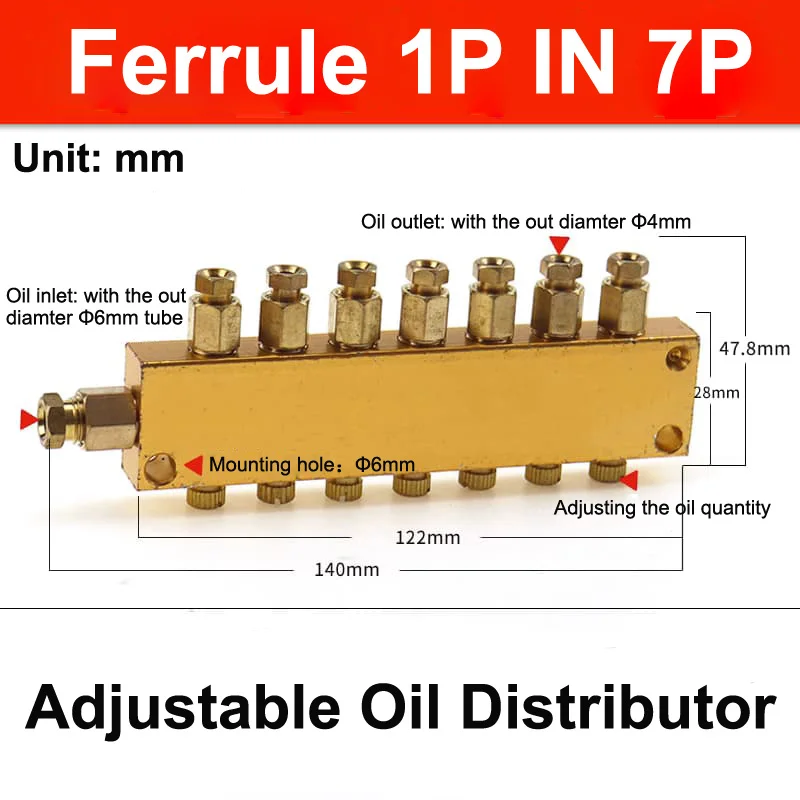 

Алюминиевый распределитель смазки 2/3/4/5/6/7/8/10/11/12 way 6мм/4мм