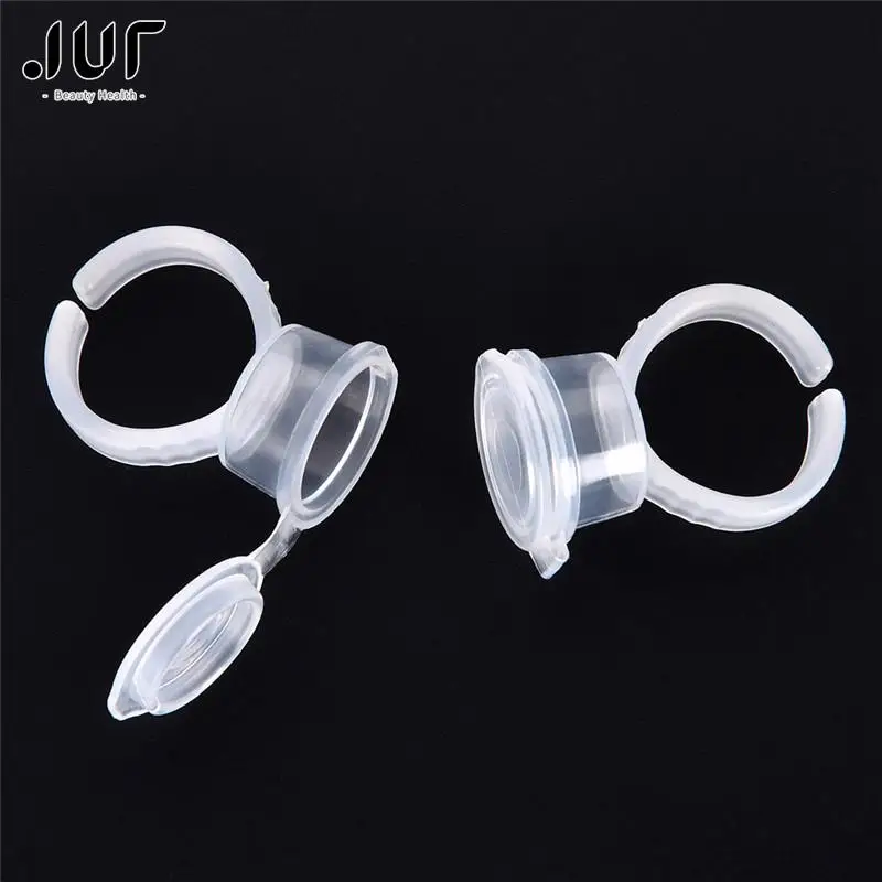 

10pcs/lot PP Environmental Tattoo Ink Ring Cup Microblading Pigment Holder with Sealed Cover Tattoo Accessories