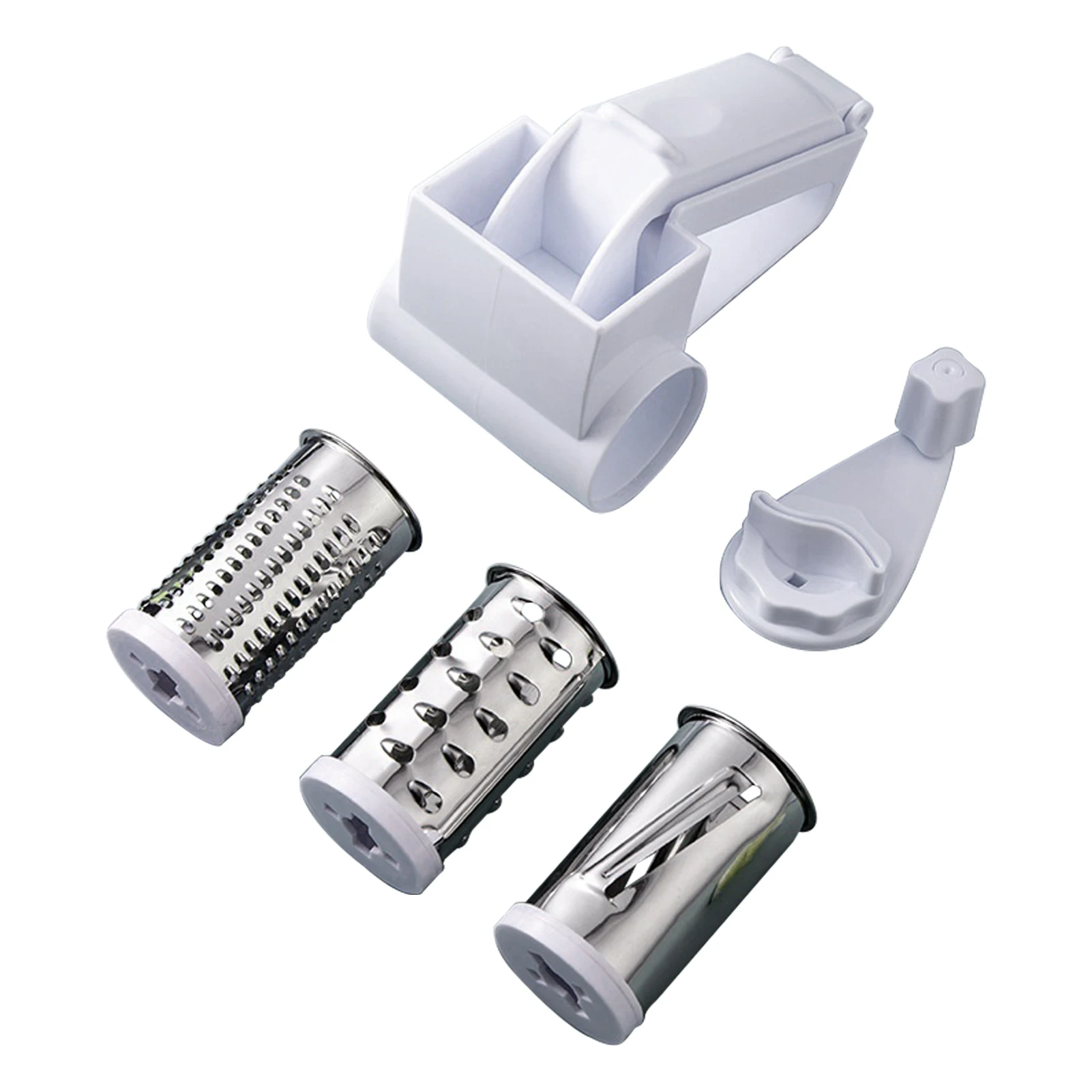 

Rotary Multifunctional Chocolate Efficient Labor Saving With Handle Kitchen Shredding Cheese Grater 3 Stainless Steel Drums Safe