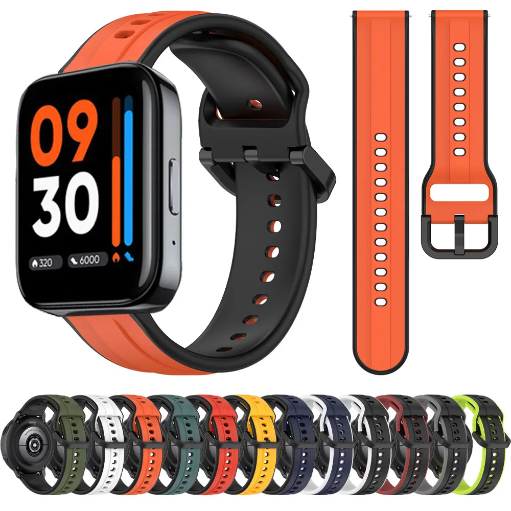Спортивный силиконовый ремешок для Realme Watch S Pro Band 3 Сменные наручные Ремешки