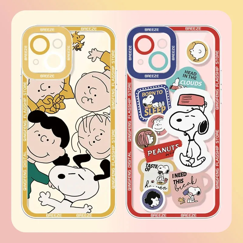Мультяшный S-Snoopys чехол для телефона Samsung Galaxy S24 S23 S22 Ultra S21 S20 FE Note 20 10 Plus A15 A25 A35 A55