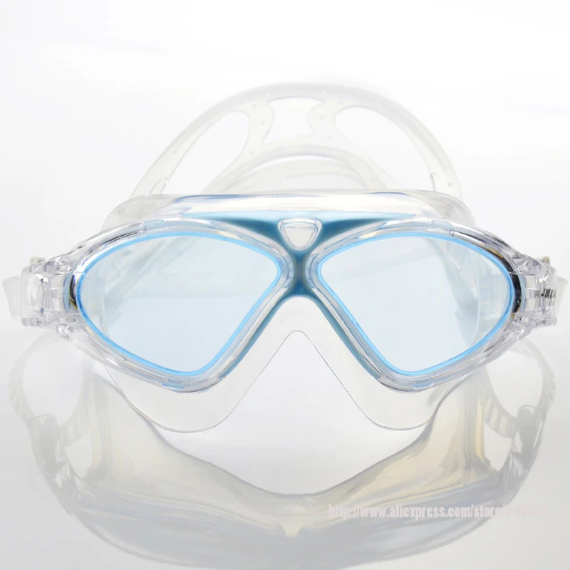 

Swimming Goggles Silicone Strap Underwater Large Glasses Anti-Fog Waterproof Sports Optical Glasses Men Women Swimming Goggles