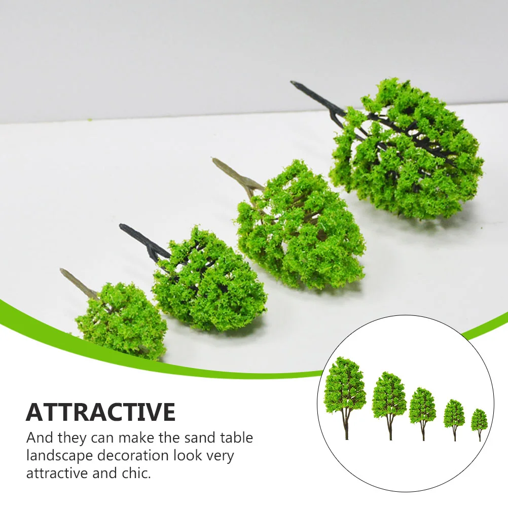 10 шт. маленькая модель дерева декор песочный стол яркий орнамент имитация