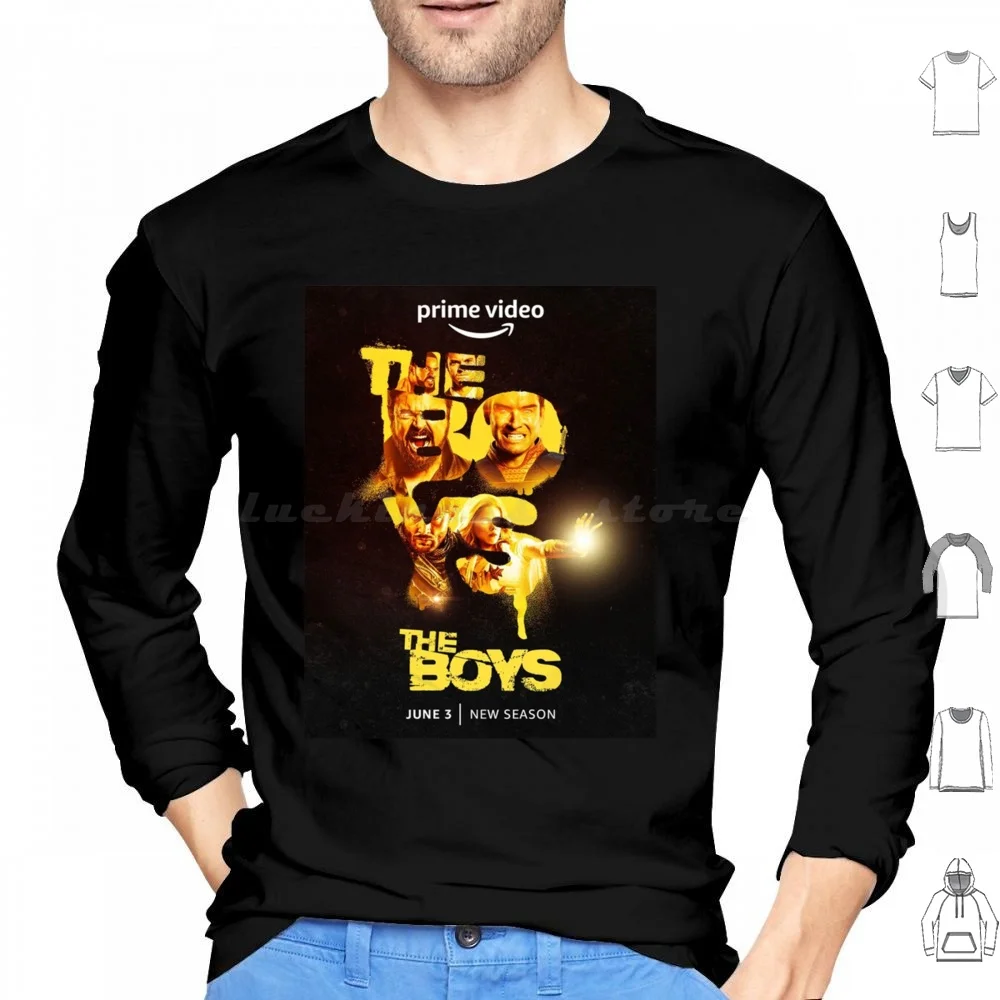 

The Boys ( 2019 ) Hoodies Long Sleeve Movie Film Cool 2019 Hero 2021 2022 New Trend Boys Handsome