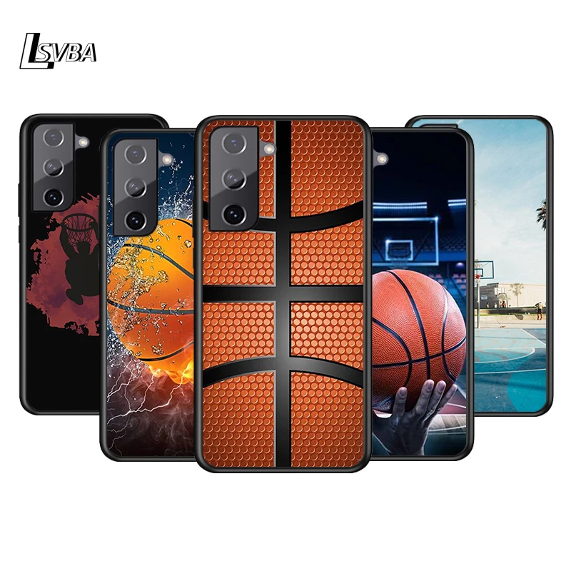 

Basketball Sports Court Soft Black Cover For Samsung Galaxy S22 S21 S20 FE Ultra S10 S10e Lite S9 Plus Phone Case Coque