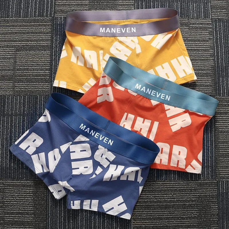 Men's Panties Men's Underwear Pure Cotton Man Boxers Comforable Men's Underpant Breathable New Printed Style Set Free Shipping