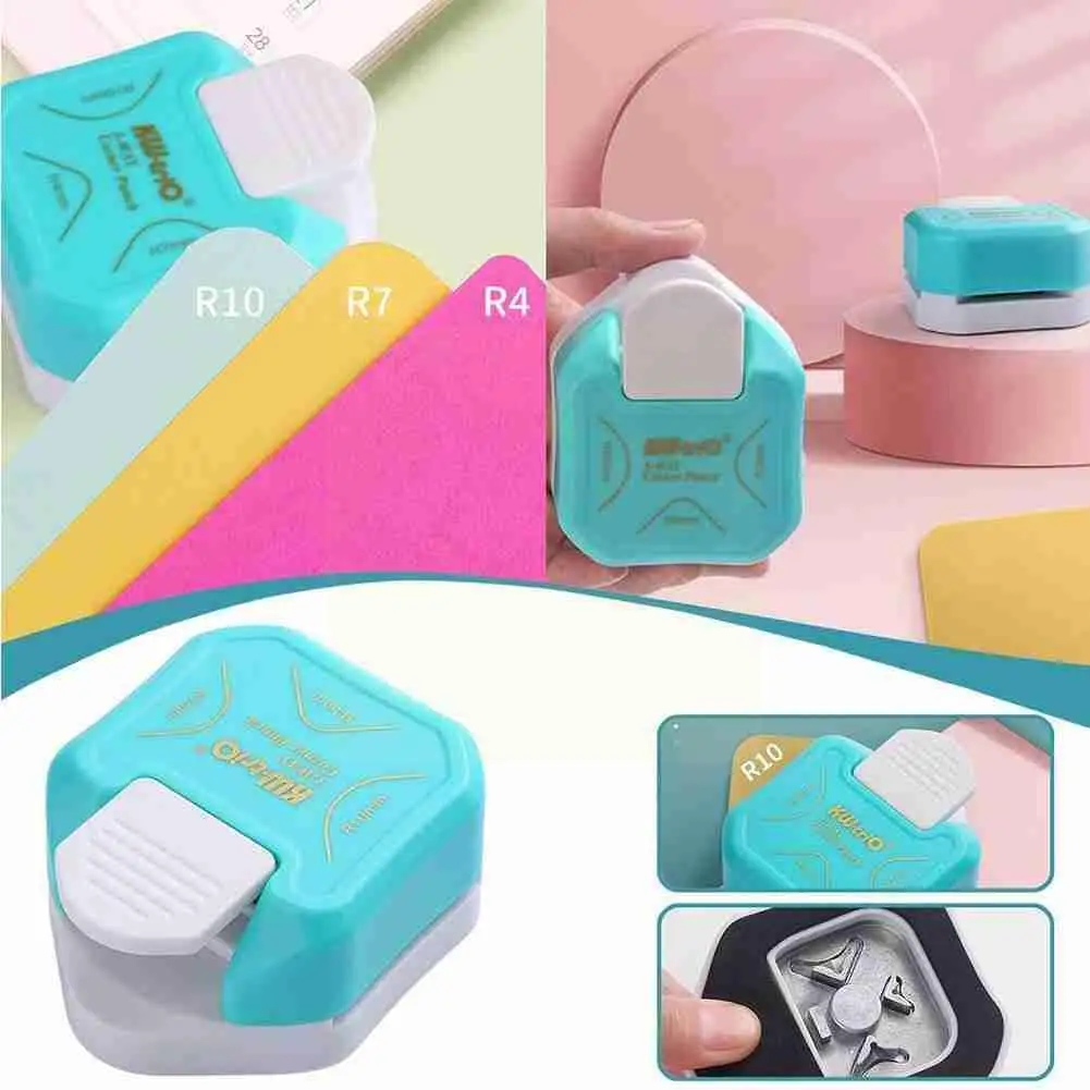 

Kawaii 3 In 1 R4 R7 R10 Plastic Punching Machine Diy Circle Punch Cutter Hole Tool Card Puncher Pattern Scrapbooking Paper Q7a6