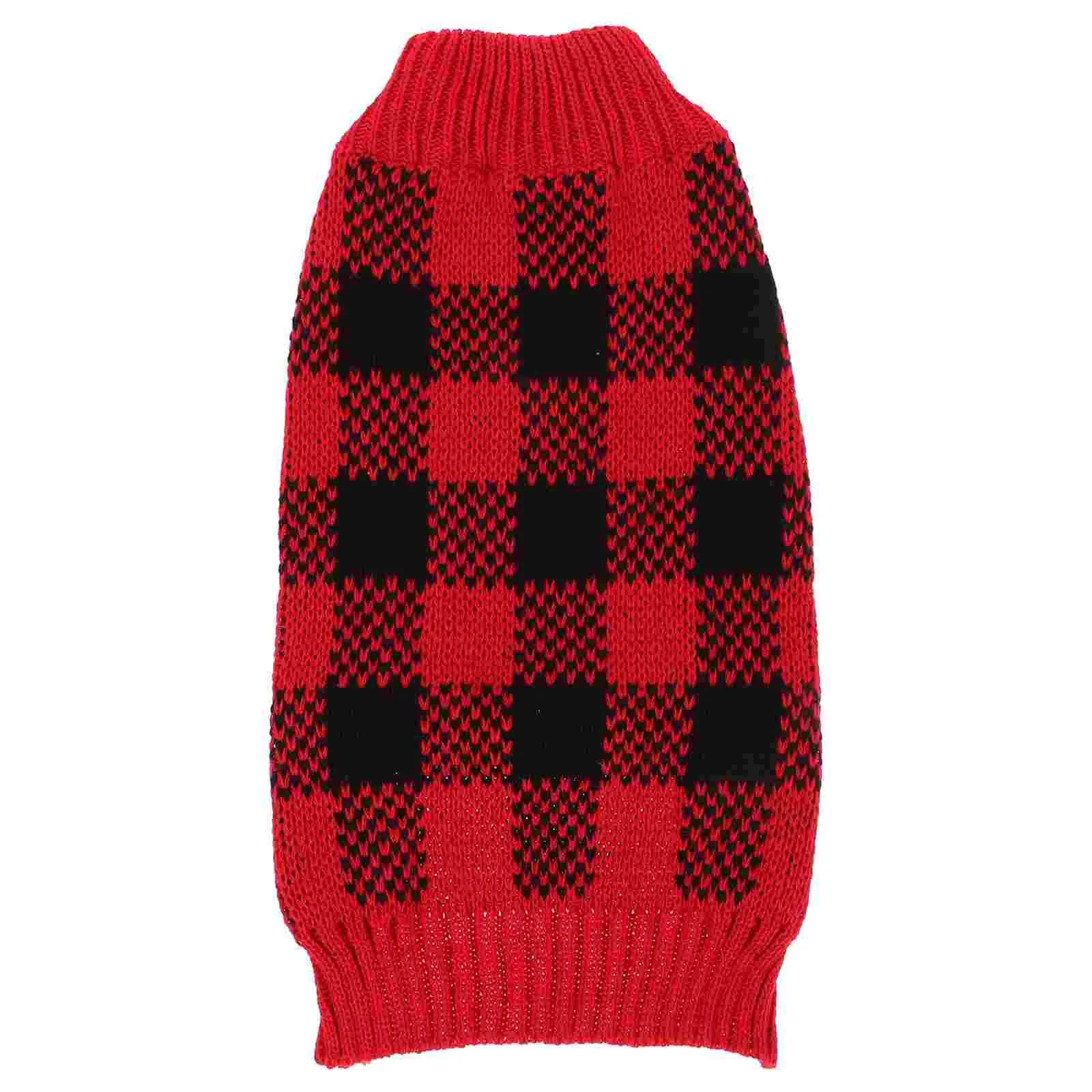 

Washable Puppy Sweater Winter Warm Cat Clothing Adorable Plaid Clothing For Cats Dogs
