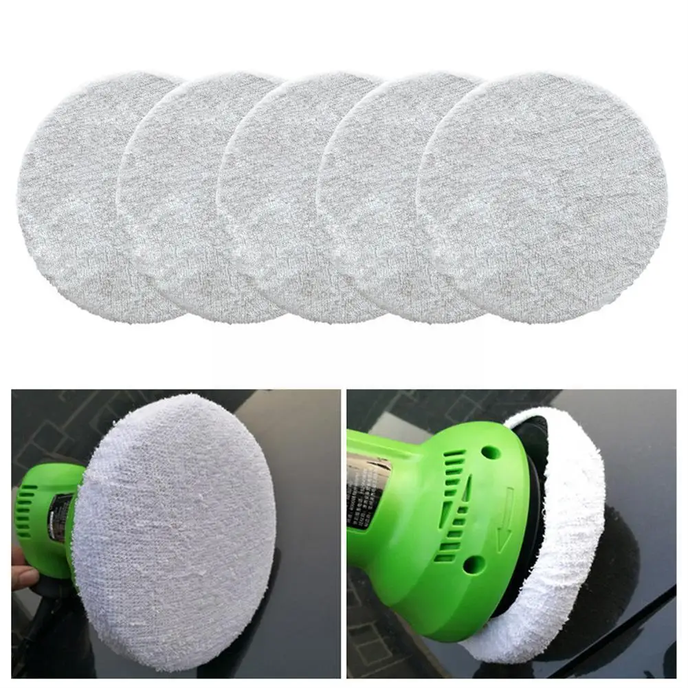 

5Pcs Bonnet Polisher Polish Pad Polishing Buffling Car Buffer Waxer For Body Polishing For Car Polisher Scouring Pad Polish I1P5