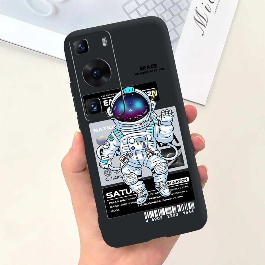 Чехол для Huawei P60 4G чехол телефона новый модный мраморный астронавт тонкий мягкий